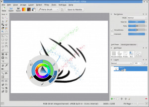 Die neue Schnellzugriffs-Palette von Krita 2.2 